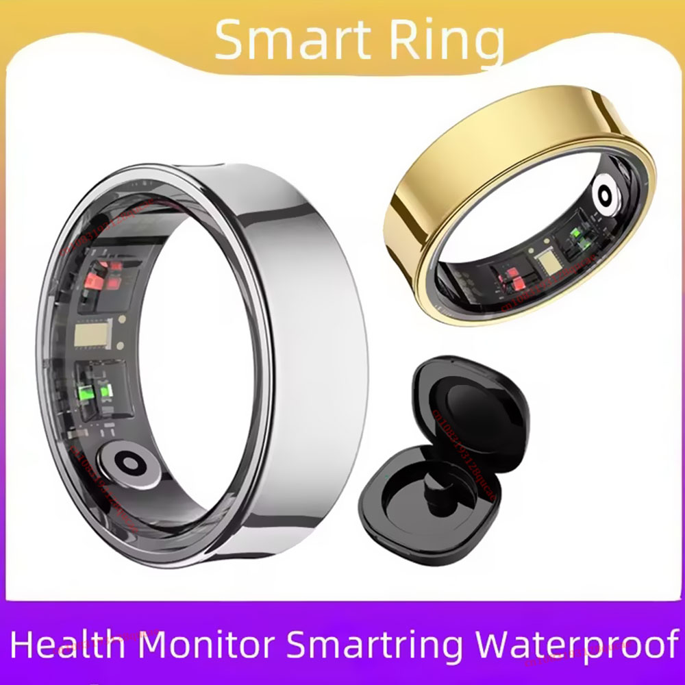 Temperature Ring Skin - ใหม่ R09 สมาร์ทริงผู้ชายผู้หญิงพร้อมเคสชาร์จ, อัตราการเต้นของหัวใจออกซิเจนในเลือด, เครื่องวัดอุณหภูมิผิวหนัง, 5ATM