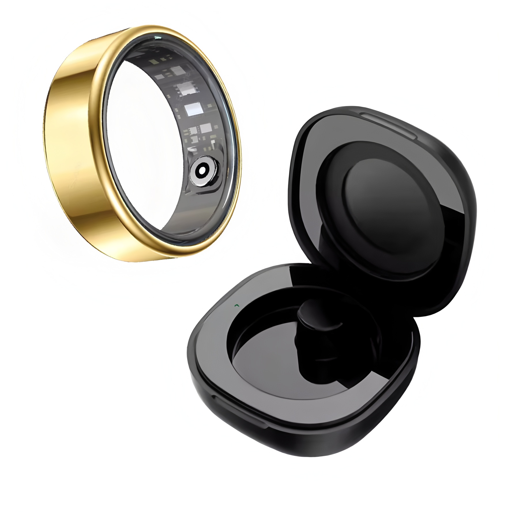 Temperature Ring Skin - R09 สมาร์ทแหวนผู้ชายผู้หญิงพร้อมเคสชาร์จ,Heart Rate เลือดออกซิเจน,อุณหภูมิผิว Monitor,5ATM กันน้ําสําหรับ