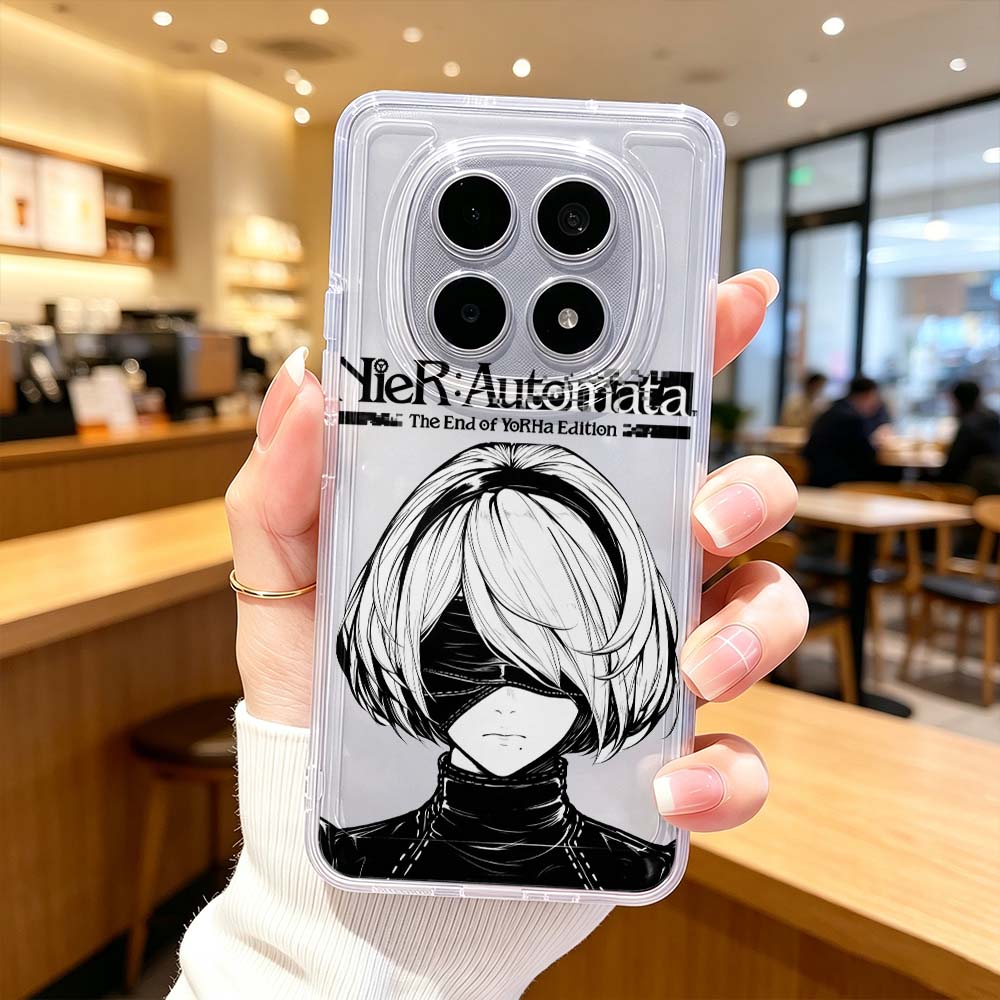 Xiaomi Poco X6 - เคสโทรศัพท์ใสป้องกันลายอนิเมะ NieR Automata สำหรับ Xiaomi POCO